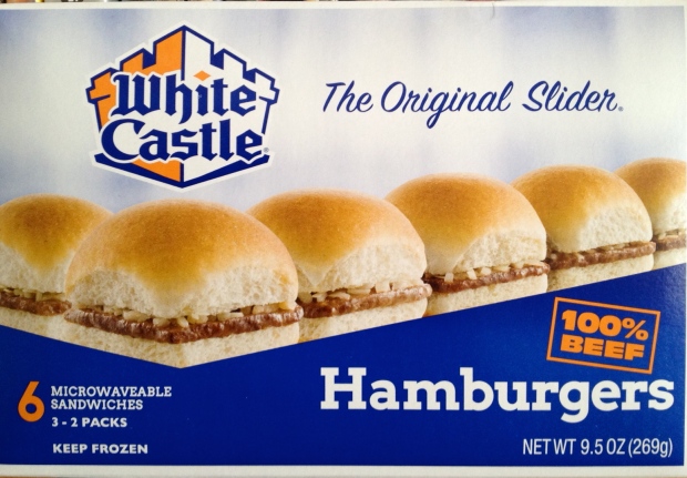 I would've shown a picture of the White Castles themselves, but I ate them all